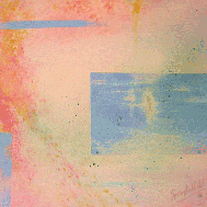 Abstract painting in peach